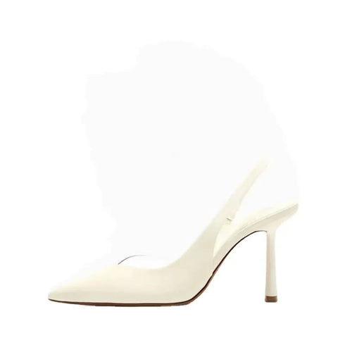 Elegant Open-Back Pointed Toe Sandals for Women - Perfect Bridal and Office Footwear